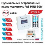 Аудиоконтроллер PASystem MINI-60W для фоновой музыки с USB/ FM и Bluetooth плеером